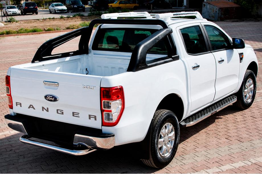 Ford Ranger 2011-2022 рр. Бокові пороги BlackLine (2 шт, алюміній) Image