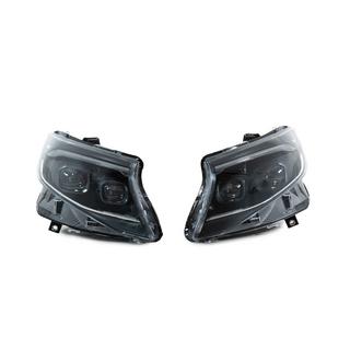 Передні фари 2025 Design LED Black (для Vito, 2 шт) Mercedes Vito/V-class W447 2014- рр. фото 2