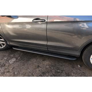 Бокові пороги KB001 Black (нерж) Honda CRV 2012-2016 рр. фото 3