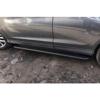 Бокові пороги KB001 Black (нерж) Honda CRV 2012-2016 рр. фото 1