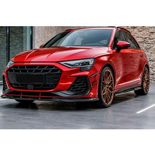 Накладка на передній бампер Lip DPT V1 (Для RS3, 2024+, чорний глянець) Audi A3 2020- рр. фото 1