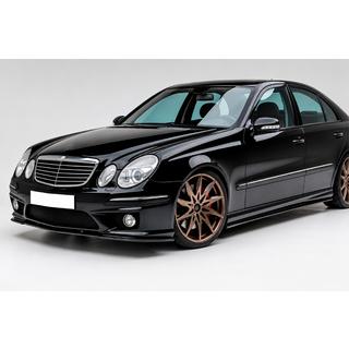 Передня Lip накладка DPT (Для AMG, 2006-2009, чорний глянець) Mercedes E-class W211 2002-2009 рр.