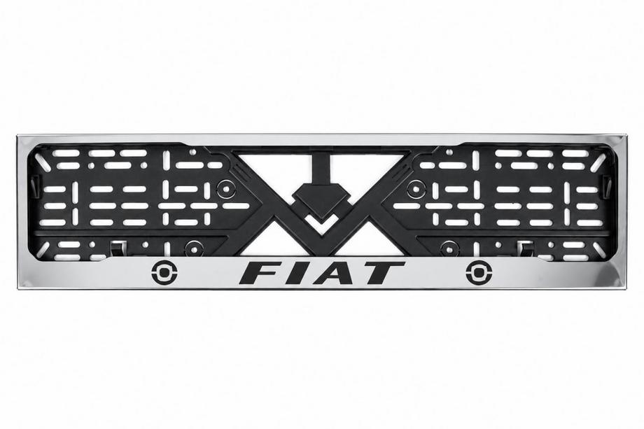 Fiat Рамка під номер хром (1 шт, нержавіюча сталь) Фото 1