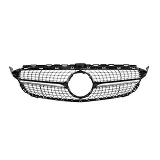 Передня решітка Diamond Black (для Avantgarde/AMG-Line/C43 AMG) Mercedes C-class W205 2014-2021 рр. фото 1