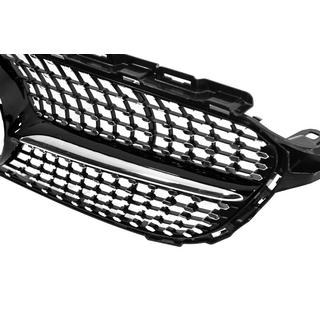 Передня решітка Diamond Black (для Avantgarde/AMG-Line/C43 AMG) Mercedes C-class W205 2014-2021 рр. фото 4
