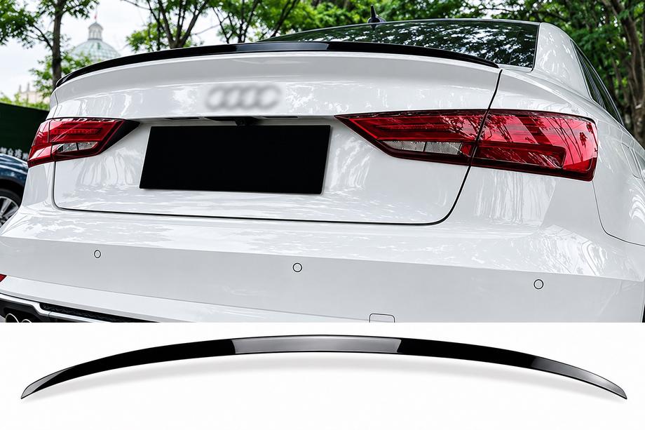 Audi A3 2012-2020 рр. Спойлер S-Style (для SD, чорний глянець) Фото 2