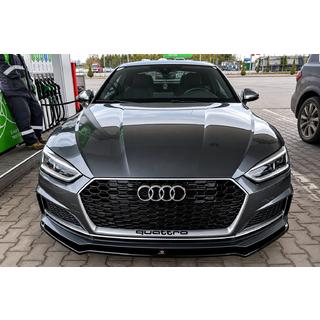 Накладка на передній бампер Lip (для S-Line 2016-2019, ABS) Audi A5 2016-2025 рр.