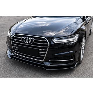 Накладка на передній бампер Lip (для S-Line 2014-2018, ABS) Audi A6 C7 2011-2018 рр.