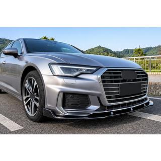Накладка на передній бампер Lip (для 2018-2023, ABS) Audi A6 C8 2018-2025 рр.