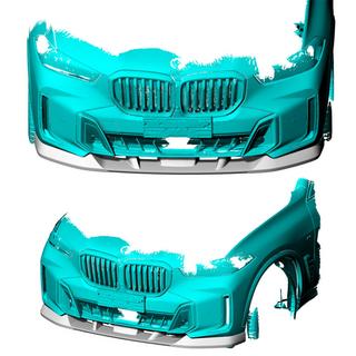 Накладка на передній бампер Lip (для M-Sport 2023+, Карбон) BMW X5 G05 2019-2026 рр. фото 3