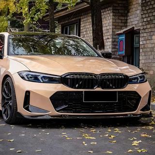 Накладка на передній бампер Lip V5 (для M-Sport 2022+, Карбон) фото 1