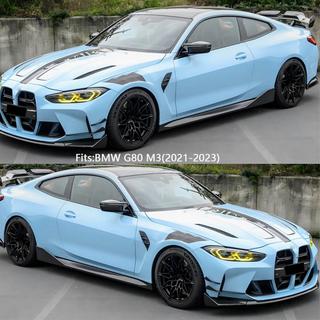 Накладка на передній бампер Lip V12 (для G80, Карбон) фото 2