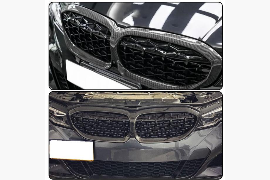 BMW 3 серія G20/G21 2018- рр. Ніздрі Diamond Carbon (2018-2022) Фото 2
