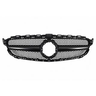 Передня решітка AMG Black (для Avantgarde/AMG-Line/C43 AMG) Mercedes C-class W205 2014-2021 рр. фото 1