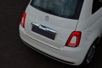 Fiat 500/500L 2013-2022 рр. Накладка на задній бампер 3D/Cabrio (OmsaLine, нерж.) фото 4
