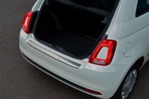 Fiat 500/500L 2013-2022 рр. Накладка на задній бампер 3D/Cabrio (OmsaLine, нерж.) фото 8