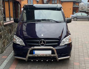 Mercedes Vito W639 2004-2014 рр. Козирьок на лобове скло (чорний глянець, 5мм) фото 4