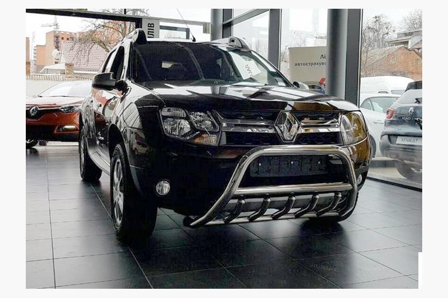 Renault Duster 2008-2017 рр. Кенгурятник без напису WT003 (нерж.) Фото 7