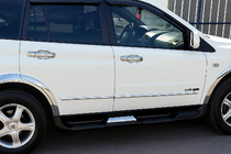 SsangYong Action 2005-2018 рр. Накладки навколо ручок (4 шт, пласт) фото 1