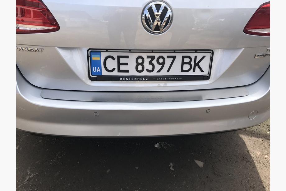 Volkswagen Passat B7 2012-2015 рр. Накладка на задній бампер Натанико (нерж.) Фото 6