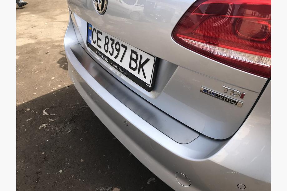 Volkswagen Passat B7 2012-2015 рр. Накладка на задній бампер Натанико (нерж.) Фото 7