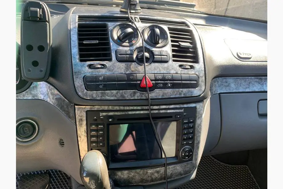 Mercedes Vito W639 2004-2014 рр. Накладки на панель (Meric, повний комплект) 2006-2014, Алюміній Фото 13