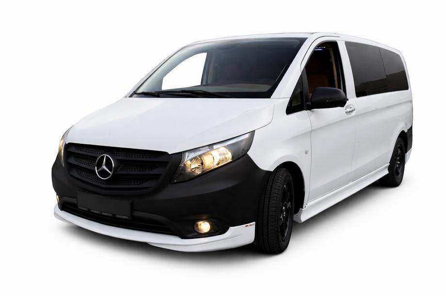 Mercedes Vito/V-class W447 2014- рр. Тюнінг обвіс на передній бампер (під фарбування) Фото 1