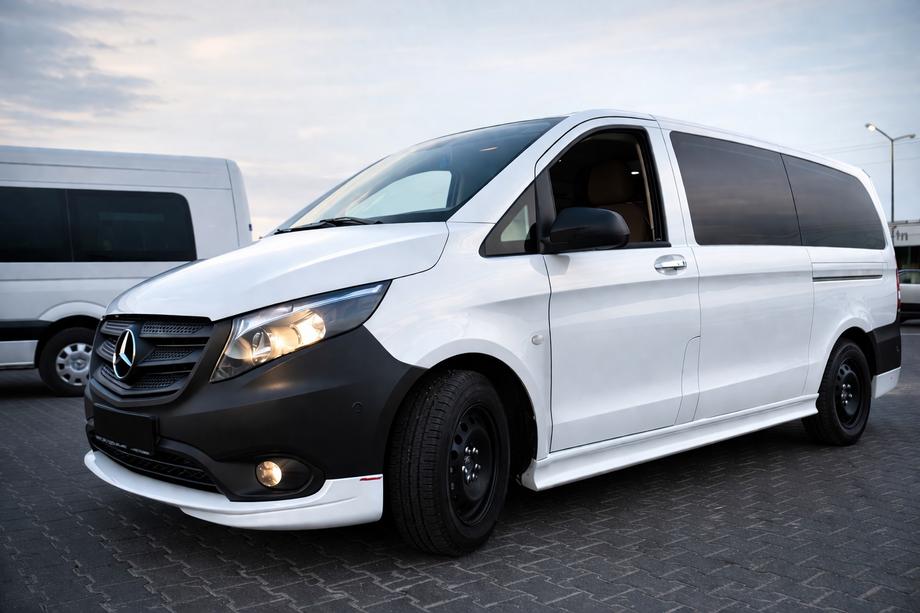 Mercedes Vito/V-class W447 2014- рр. Тюнінг обвіс на передній бампер (під фарбування) Фото 2