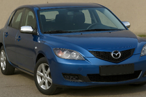 Mazda 3 2003-2009 рр. Накладка на дзеркала (2 шт, нерж.) фото 1