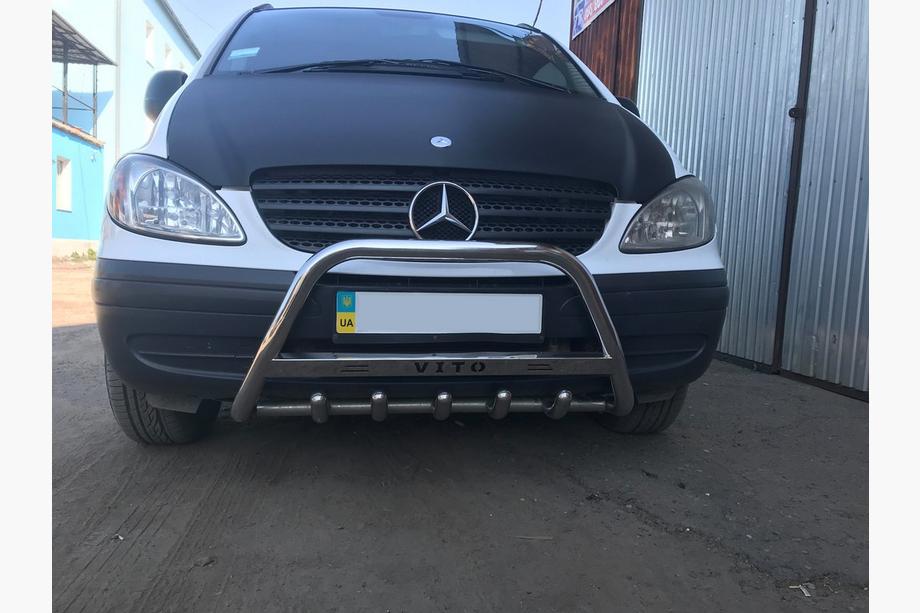 Mercedes Vito W639 2004-2014 рр. Кенгурятник 60мм (нерж.) без напису, 2004-2010, 51мм Фото 2