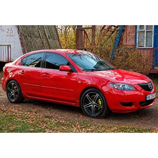 Окантовка вікон (4 шт, нерж) Mazda 3 2003-2009 рр. фото 2