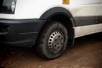 Volkswagen Crafter 2006-2016 рр. Накладки на арки широкі (4 шт, чорні) фото 4