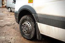 Volkswagen Crafter 2006-2016 рр. Накладки на арки широкі (4 шт, чорні) фото 3