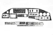 Mercedes Sprinter W901/902/903/904/905 1995-2006 рр. (Tdi, 1995-2000) Накладки на панель (MERIC) Алюміній фото 2