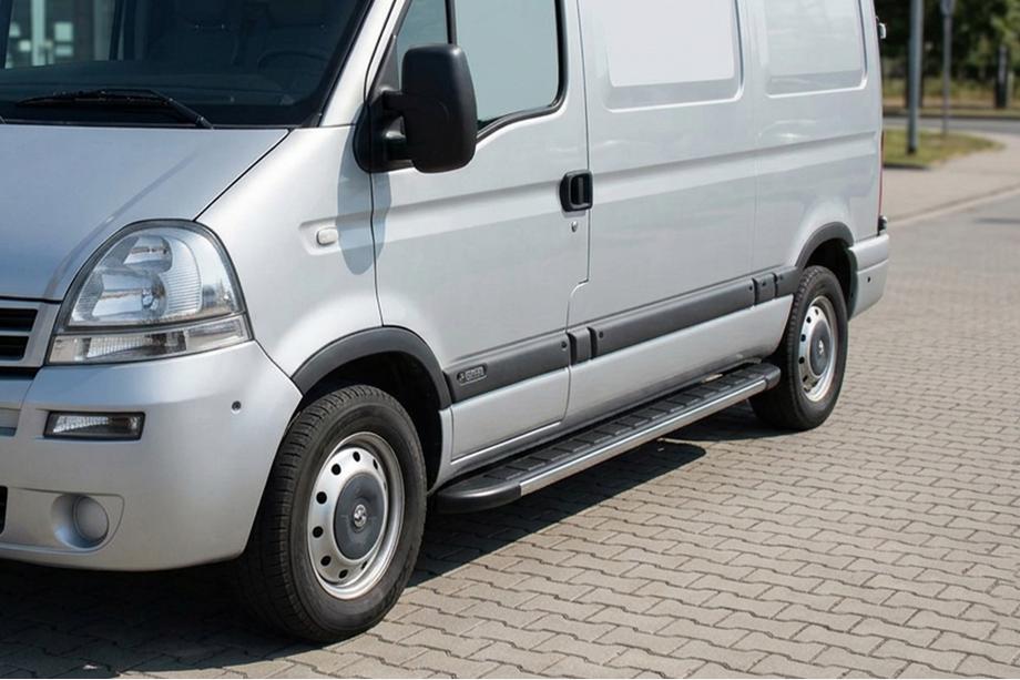 Nissan Interstar 2002-2010 рр. Бокові пороги Duru (2 шт., Алюміній) Image