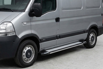 Nissan Interstar 2002-2010 рр. Бокові пороги Rainbow (2 шт., Алюміній) фото 1