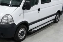 Nissan Interstar 2002-2010 рр. Бокові пороги Allmond (2 шт., Алюміній) фото 1