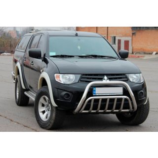 Кенгурятник (нерж.) Mitsubishi L200 2006-2015 рр. фото 2