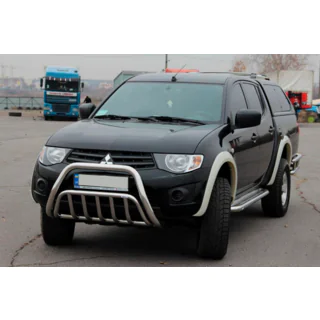 Кенгурятник (нерж.) Mitsubishi L200 2006-2015 рр. фото 3