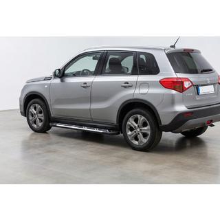 Бокові пороги Sunrise (2 шт., Алюміній) Suzuki Vitara 2015- рр. фото 1