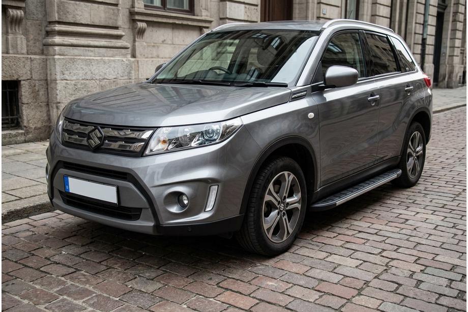 Suzuki Vitara 2015- рр. Бокові пороги Duru (2 шт., Алюміній) Image