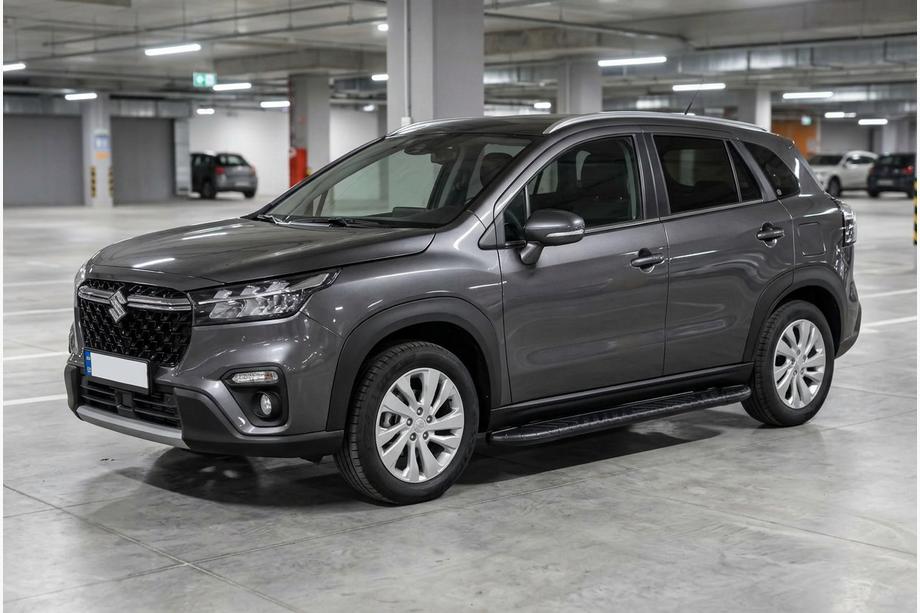 Suzuki Vitara 2015- рр. Бокові пороги Bosphorus Black (2 шт., Алюміній) Image