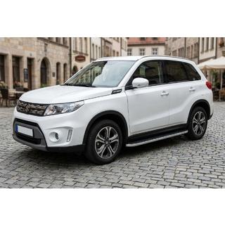 Бокові пороги Tayga Grey (2 шт., Алюміній) Suzuki Vitara 2015- рр. фото 1