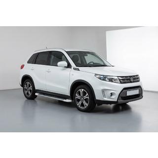 Бокові пороги Allmond White (2 шт., Алюміній) Suzuki Vitara 2015- рр. фото 1