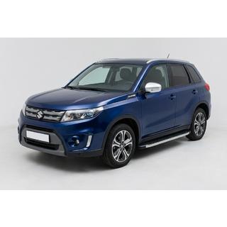 Бокові пороги Fullmond (2 шт., Алюміній) Suzuki Vitara 2015- рр. фото 1