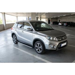 Бокові пороги BlackLine (2 шт., Алюміній) Suzuki Vitara 2015- рр. фото 1