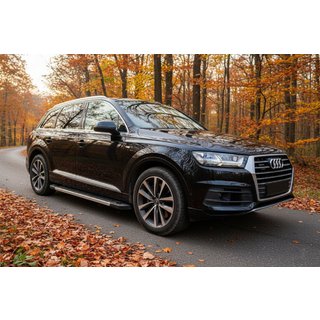 Бокові пороги RedLine V1 (2 шт., Алюміній) Audi Q7 2015-2026 рр. фото 1