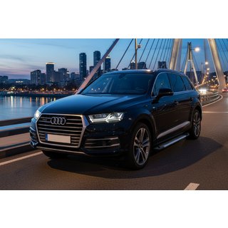 Бокові пороги Line (2 шт., Алюміній) Audi Q7 2015-2026 рр. фото 1