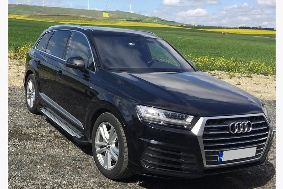 Audi Q7 2015-2026 рр. Бокові пороги Allmond Grey (2 шт., Алюміній) Image