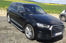 Audi Q7 2015-2026 рр. Бокові пороги Fullmond (2 шт., Алюміній) фото 1